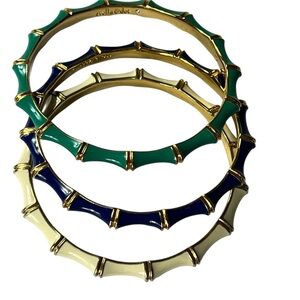 Vintage Stella & Dot Julep Bamboo Bangle Bracelet Set